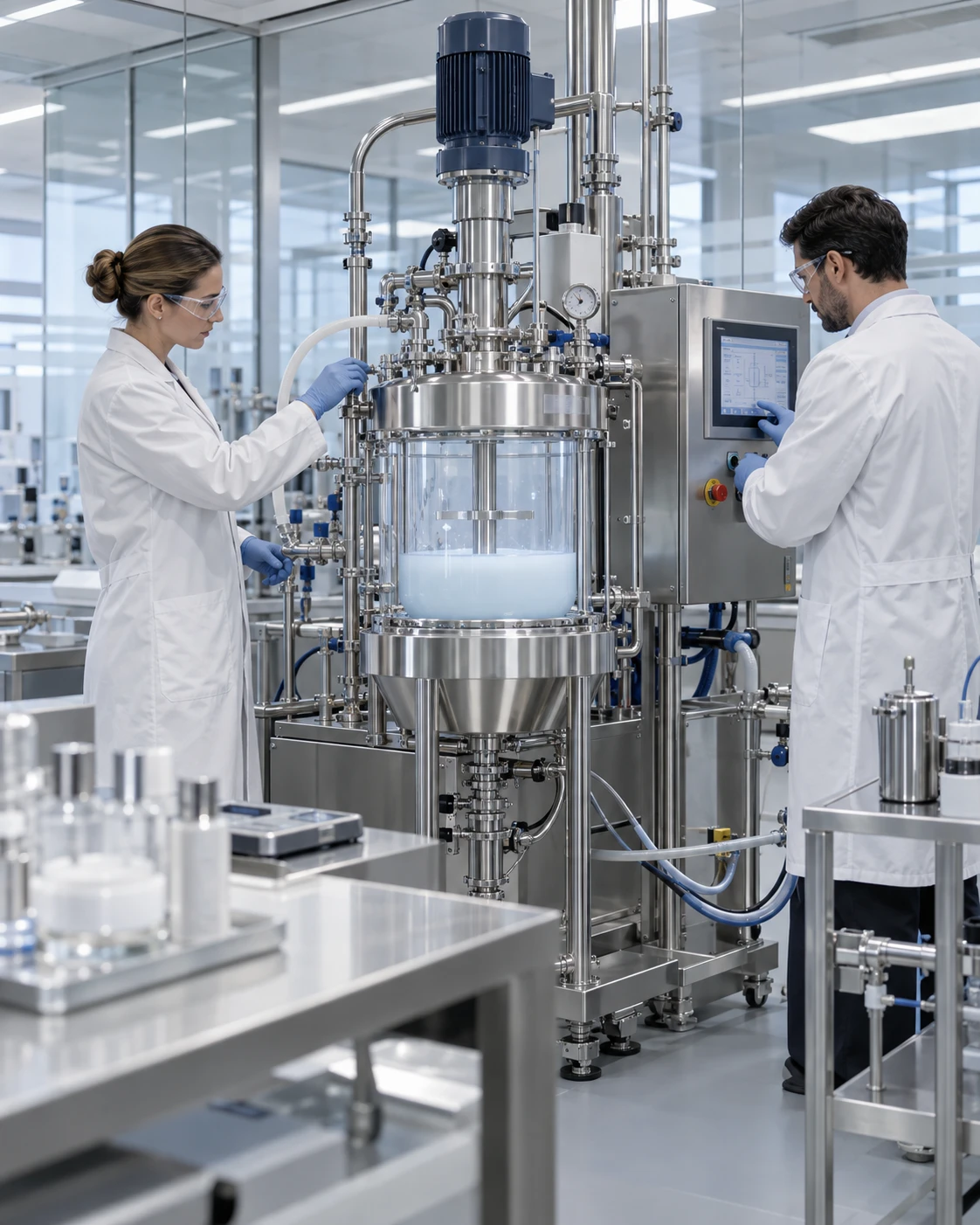 Illustrative Laborszene zum Wirkstoffkonzept der ELYSERA Peptidpflege